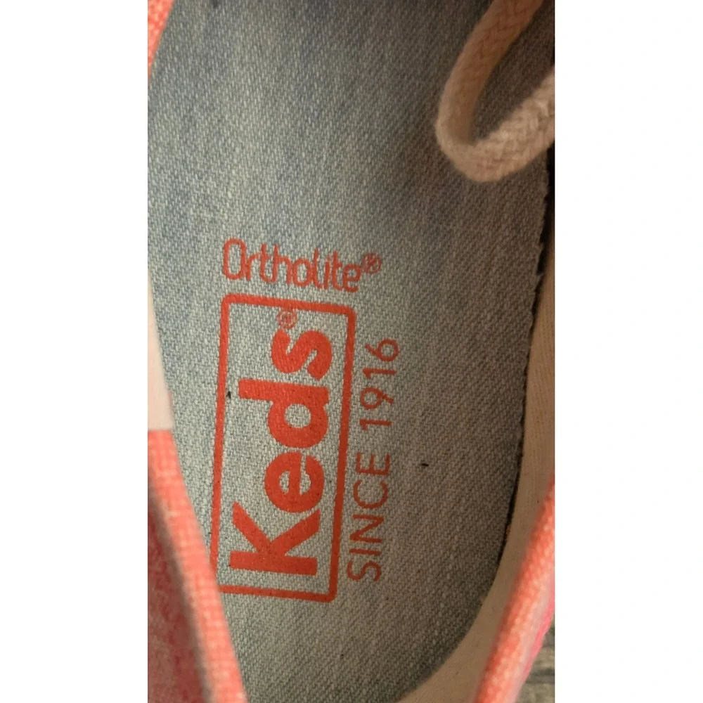 Keds Lace Up Shoes Sneakers Womens Size 9.5 Pink Coral